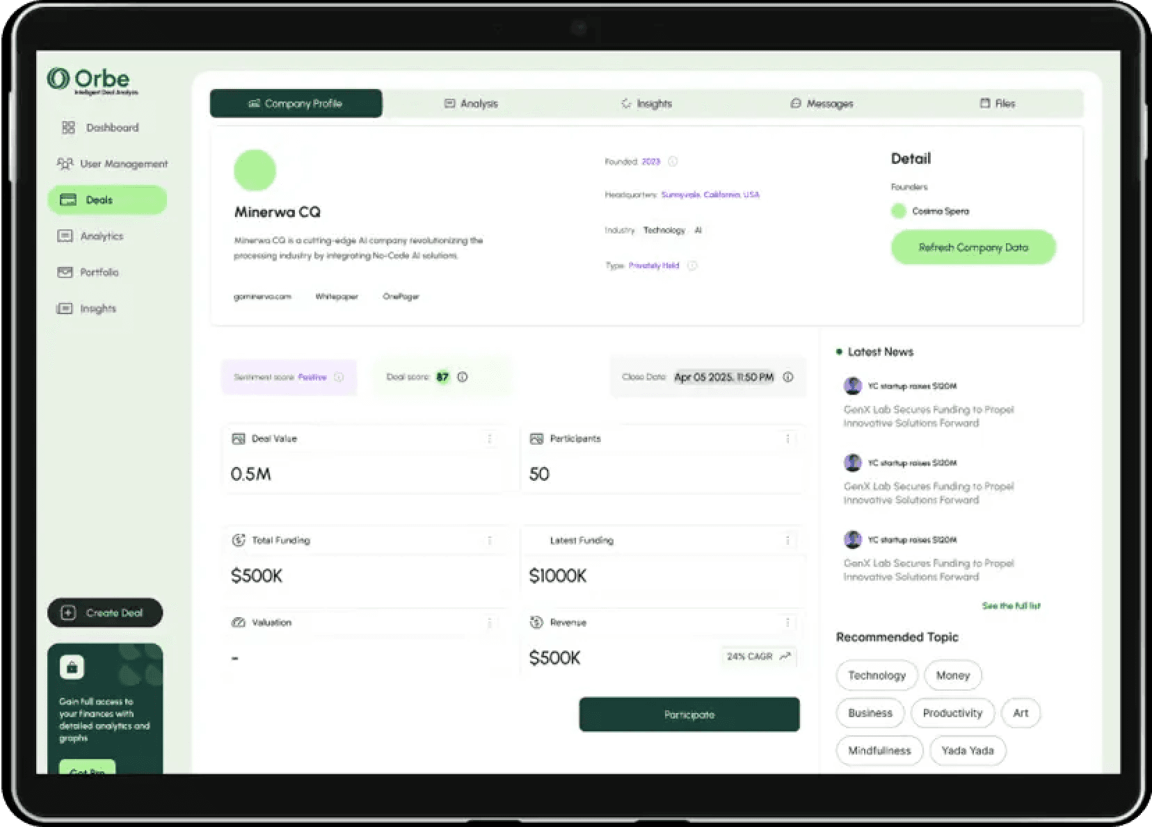 Orbe PE Deal Analysis